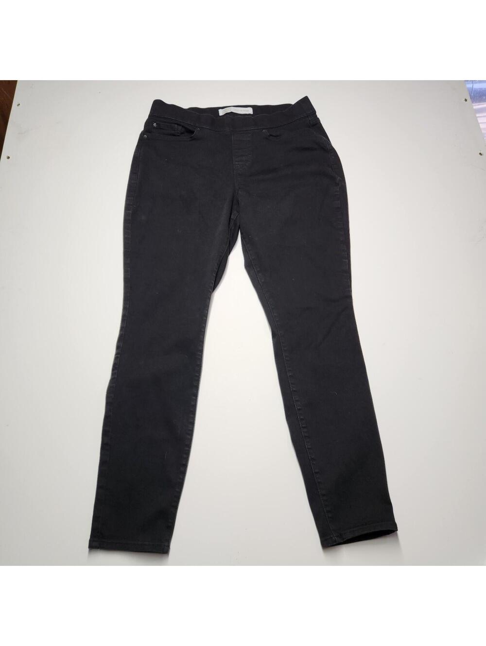 Levis Signature Totally Shaping Pull On Skinny Jeans Womens 31 Black